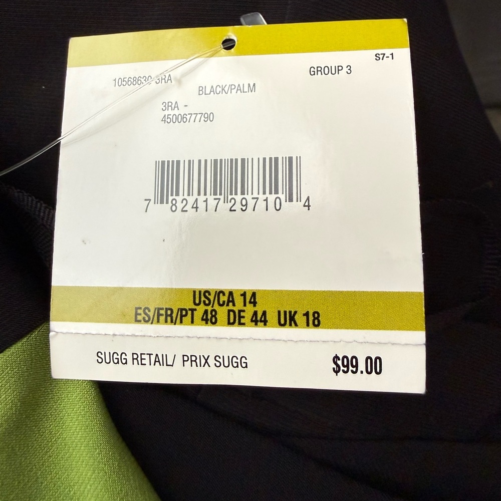 Kasper Green and Black Colorblock Midi Tank Dress NEW - Picture 3 of 7